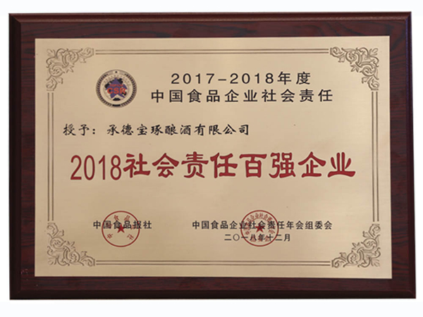 2018年社會(huì)責(zé)任百?gòu)?qiáng)企業(yè)